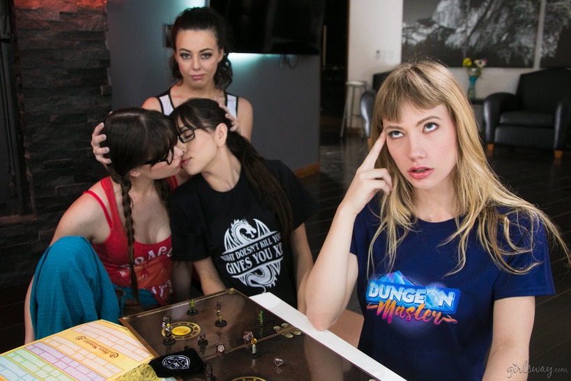 Nerds Lesbian Foursome 00